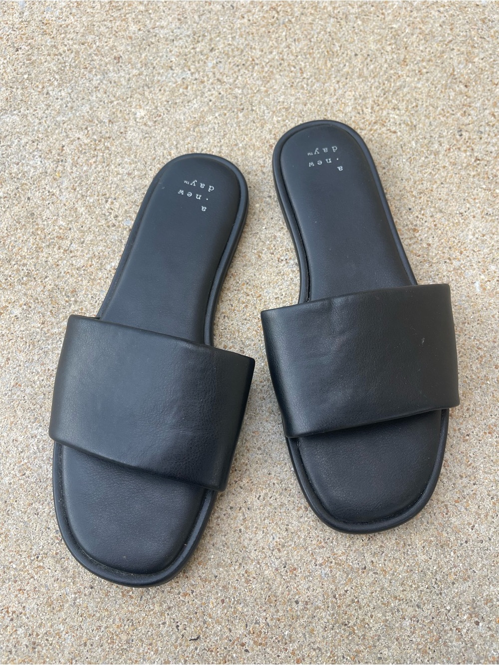 a new day Black Slip-On Slide Sandal Size 7 - Picture 2 of 10